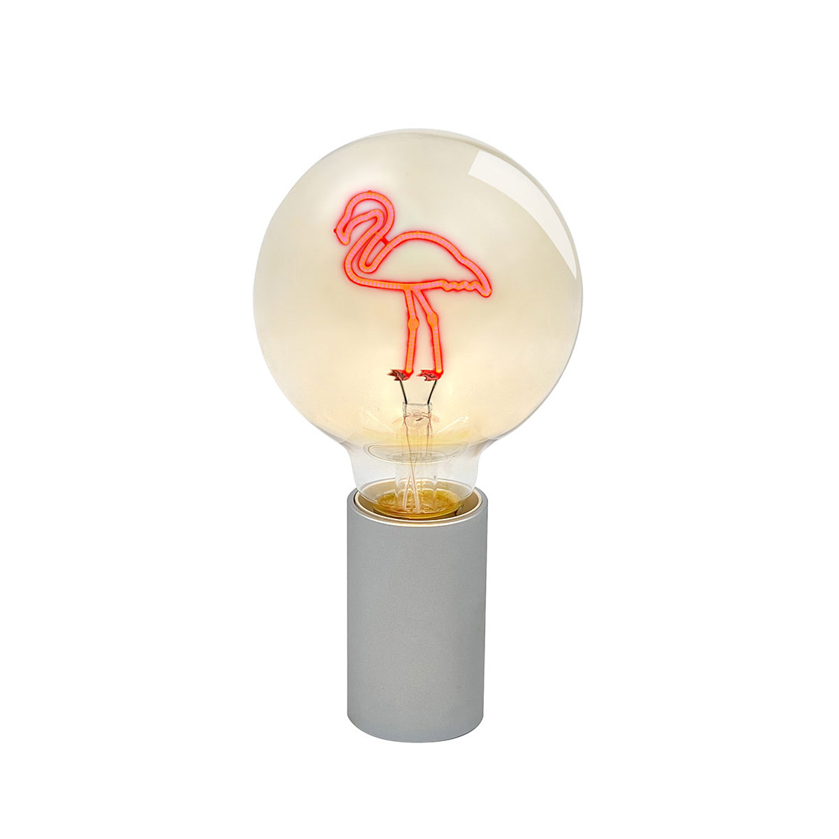 VILLEROY & BOCH // TOBI - TABLE LAMP BASE | ALUMINIUM SILVER | FLAMINGO PINK