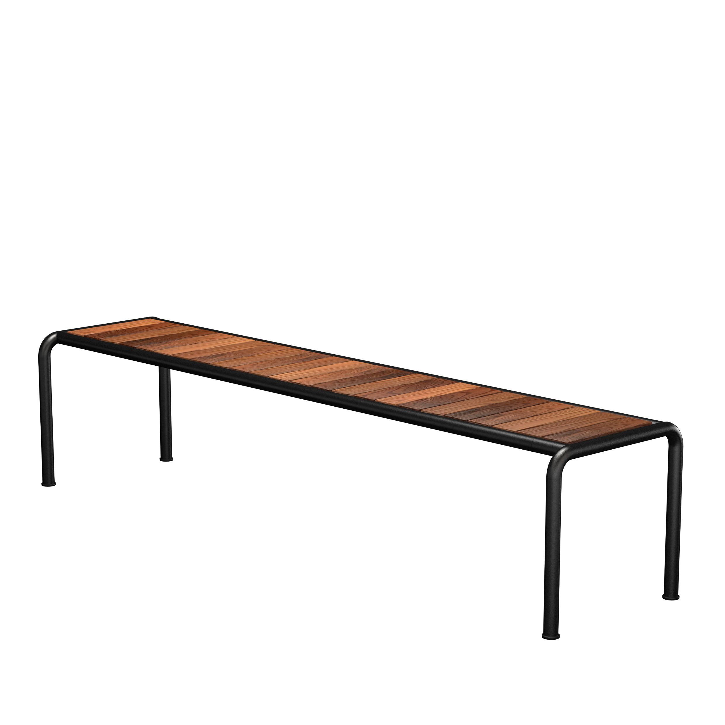 Houe // AVANTI Bench - Gartenbank, 200cm, Sitzfläche Esche, Rahmen Black