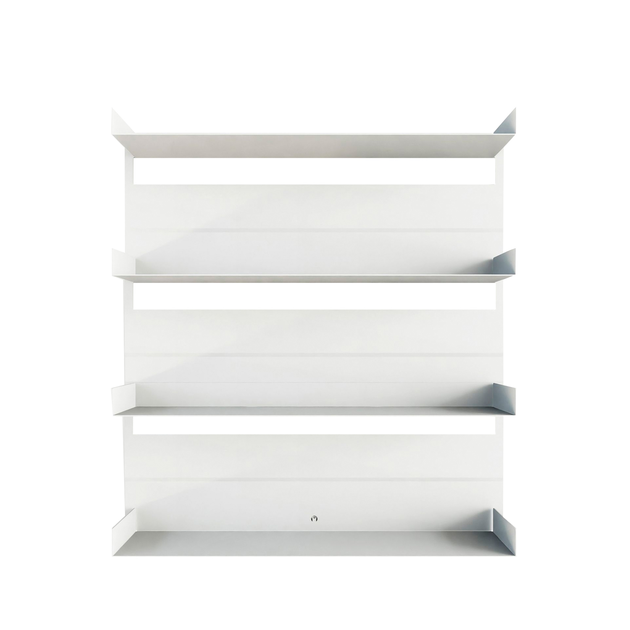 METALLBUDE // ARIS - WALL SHELF | WHITE - 4 SHELVES