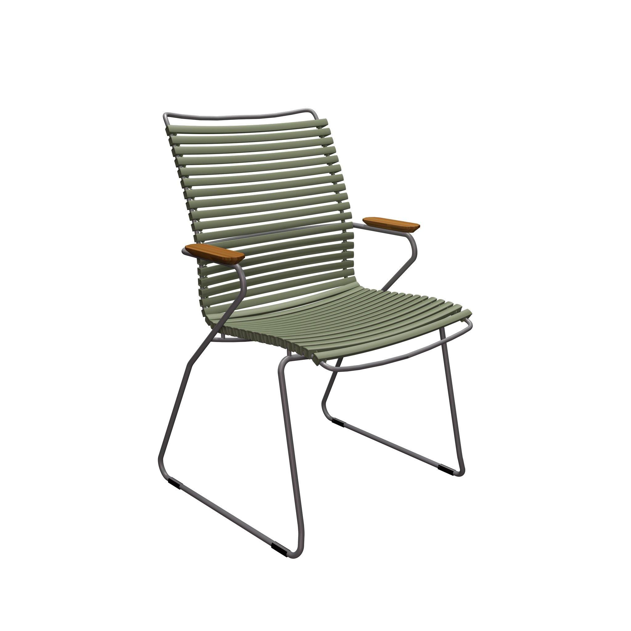 Houe // CLICK Dining Chair - Armchair with high backrest, olive green