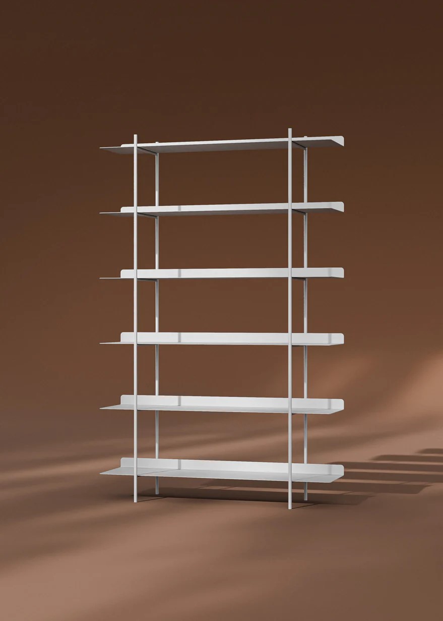 METALLBUDE // THARON - STANDING SHELF | WHITE | 6er-SET