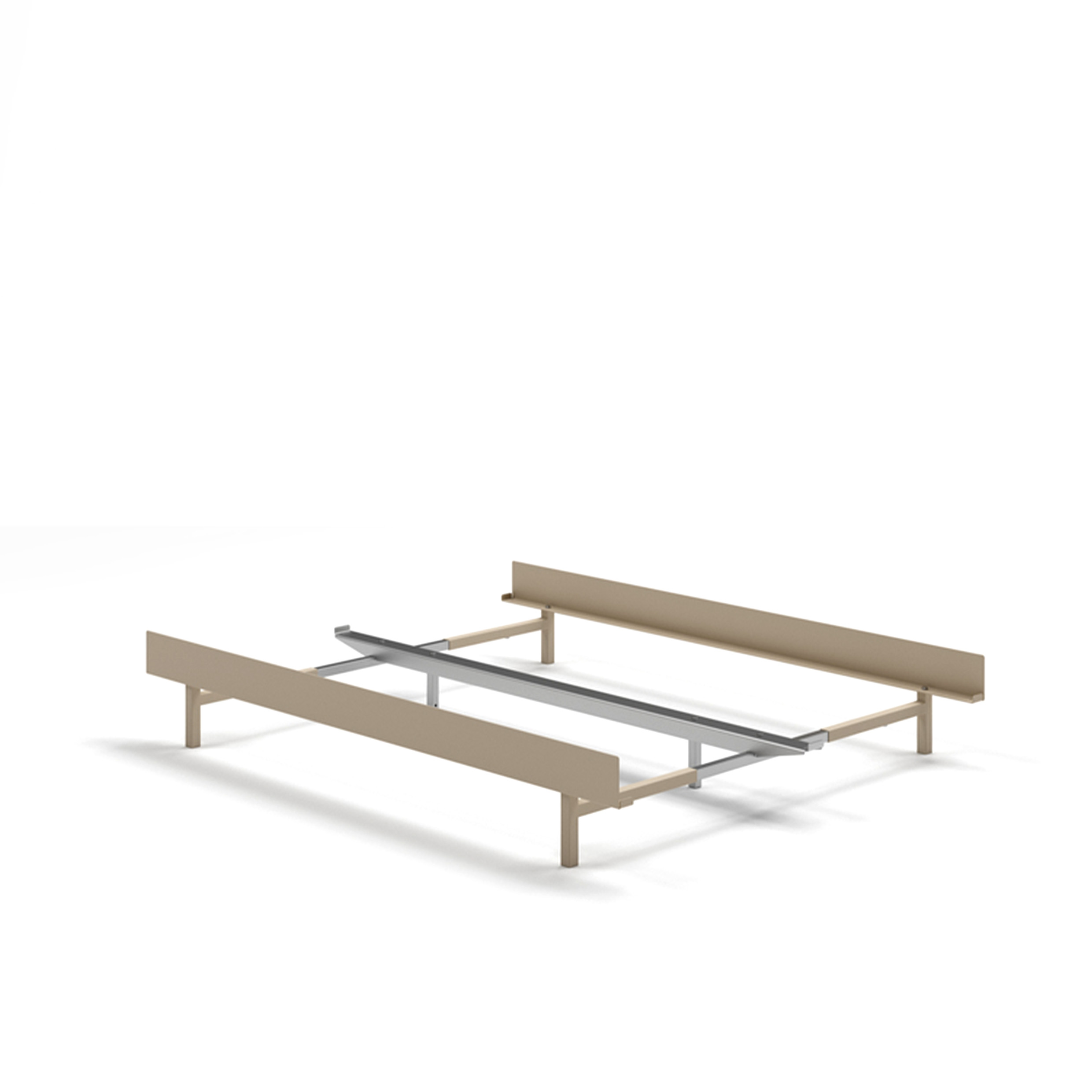 MOEBE // BED 90-180 CM (low) - SAND | NO SLATS | NO SIDE TABLE