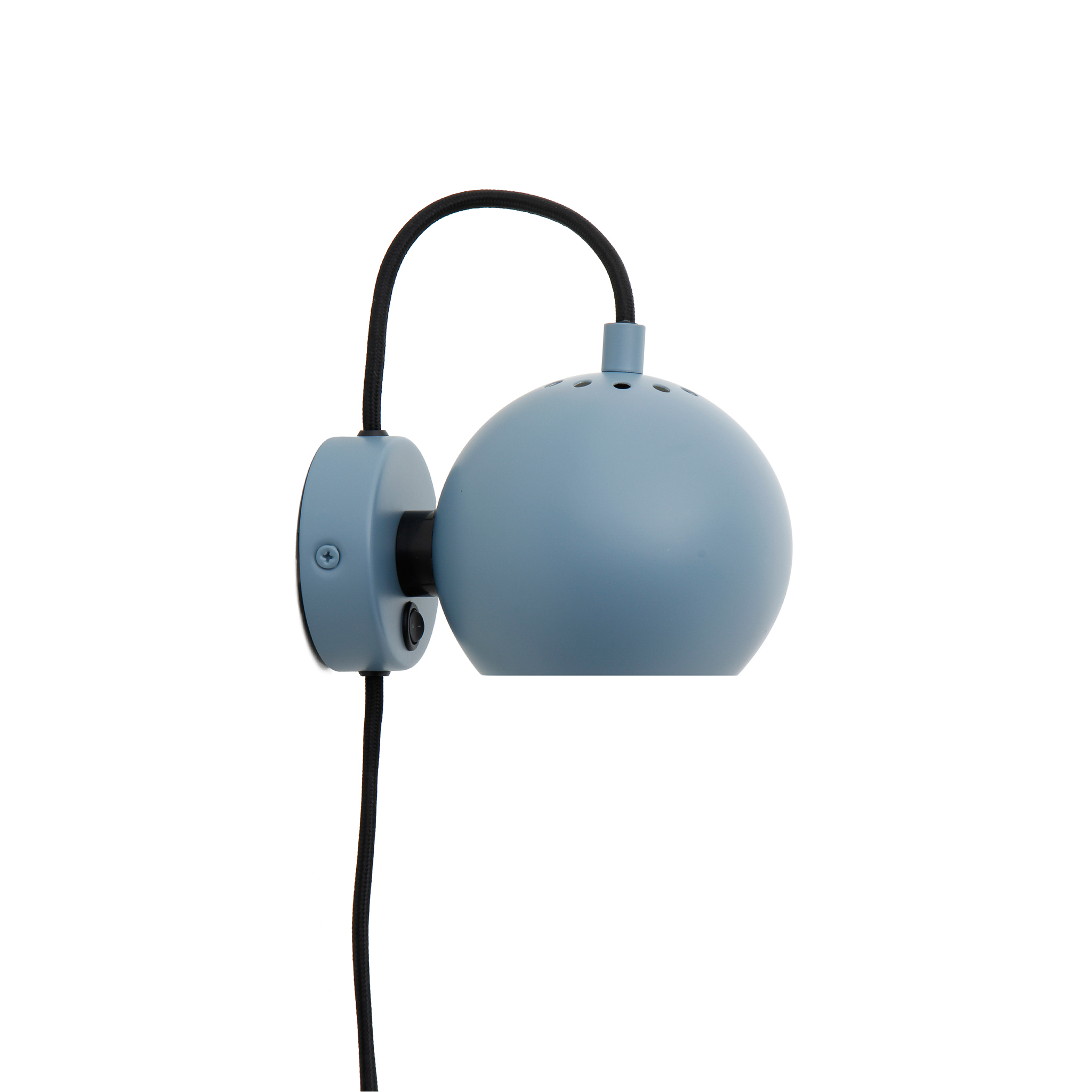 FRANDSEN // BALL WALL LAMP Ø12 EU - WANDLEUCHTE | MATT CITADEL BLUE